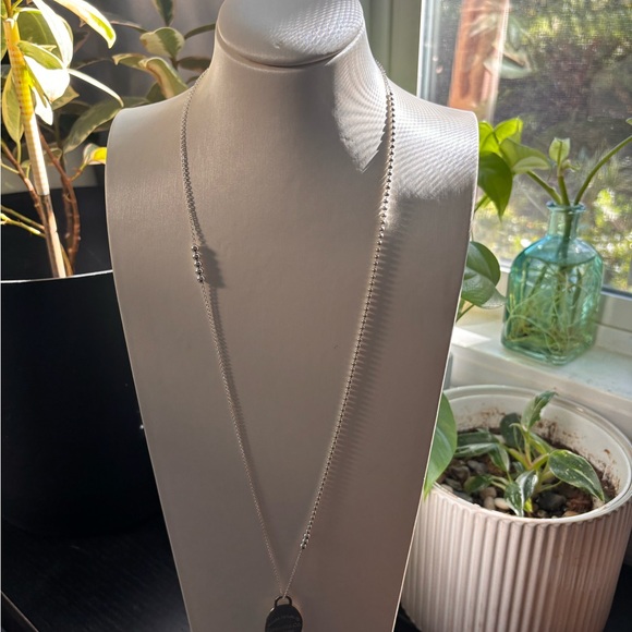 NWT Tiffany & Co. Blue Splash Oval Tag Mixed Bead Chain Necklace 36 Inches - Picture 5 of 11